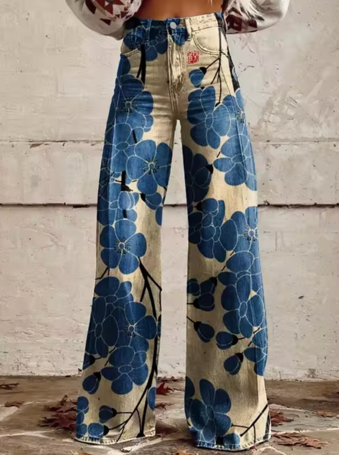 Vina - Stijlvolle Hoge Taille Broek met Unieke Prints