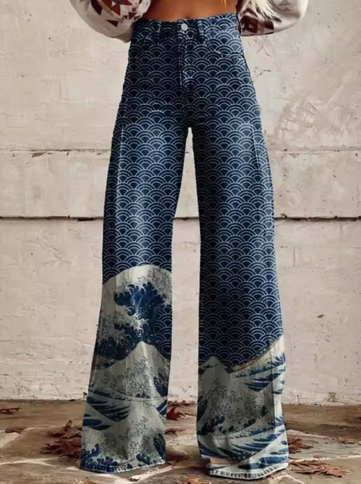 Vina - Stijlvolle Hoge Taille Broek met Unieke Prints