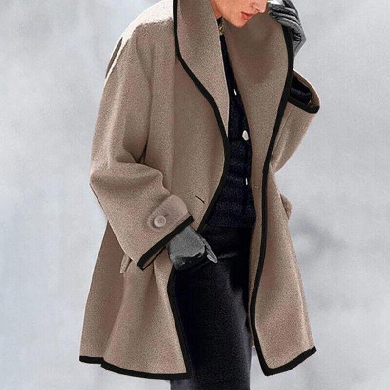 Elegante Wollen Jas | Dames lange jas van premium wol met luxe warmte