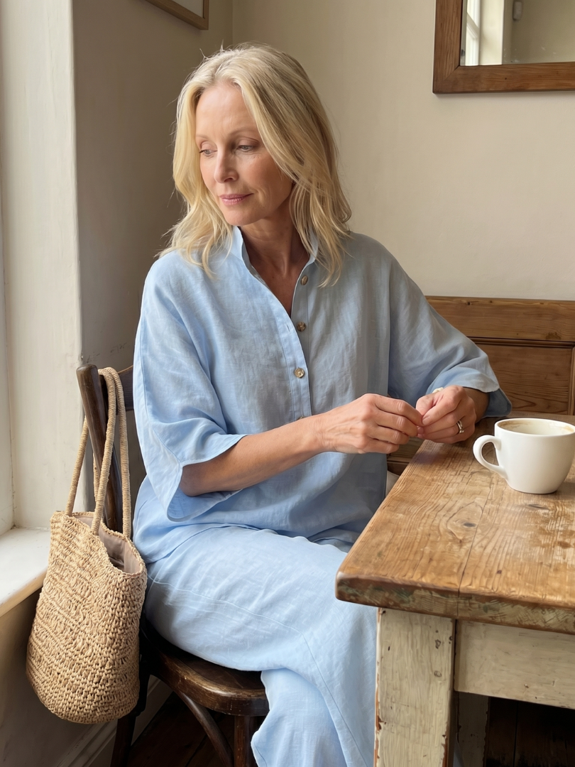Dames Getailleerde Set – Geschikt voor Casual en Dagelijks Gebruik, Met Knopen, Ideaal voor Lente en Zomer
