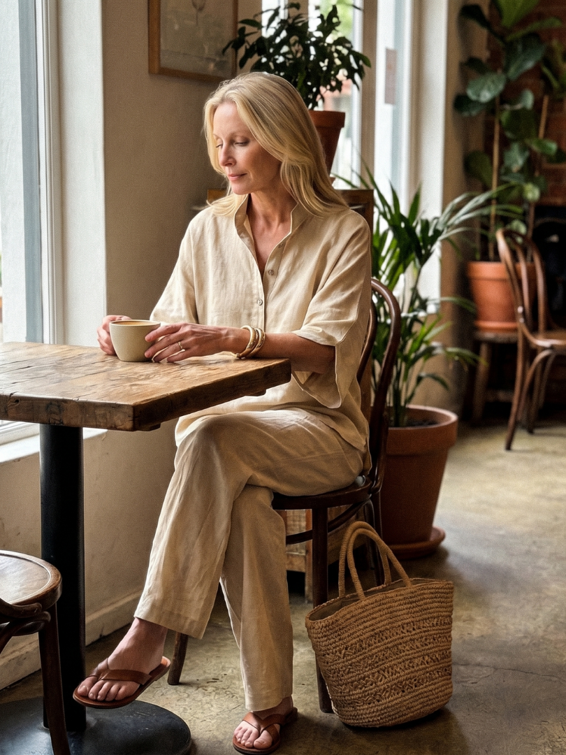 Dames Getailleerde Set – Geschikt voor Casual en Dagelijks Gebruik, Met Knopen, Ideaal voor Lente en Zomer