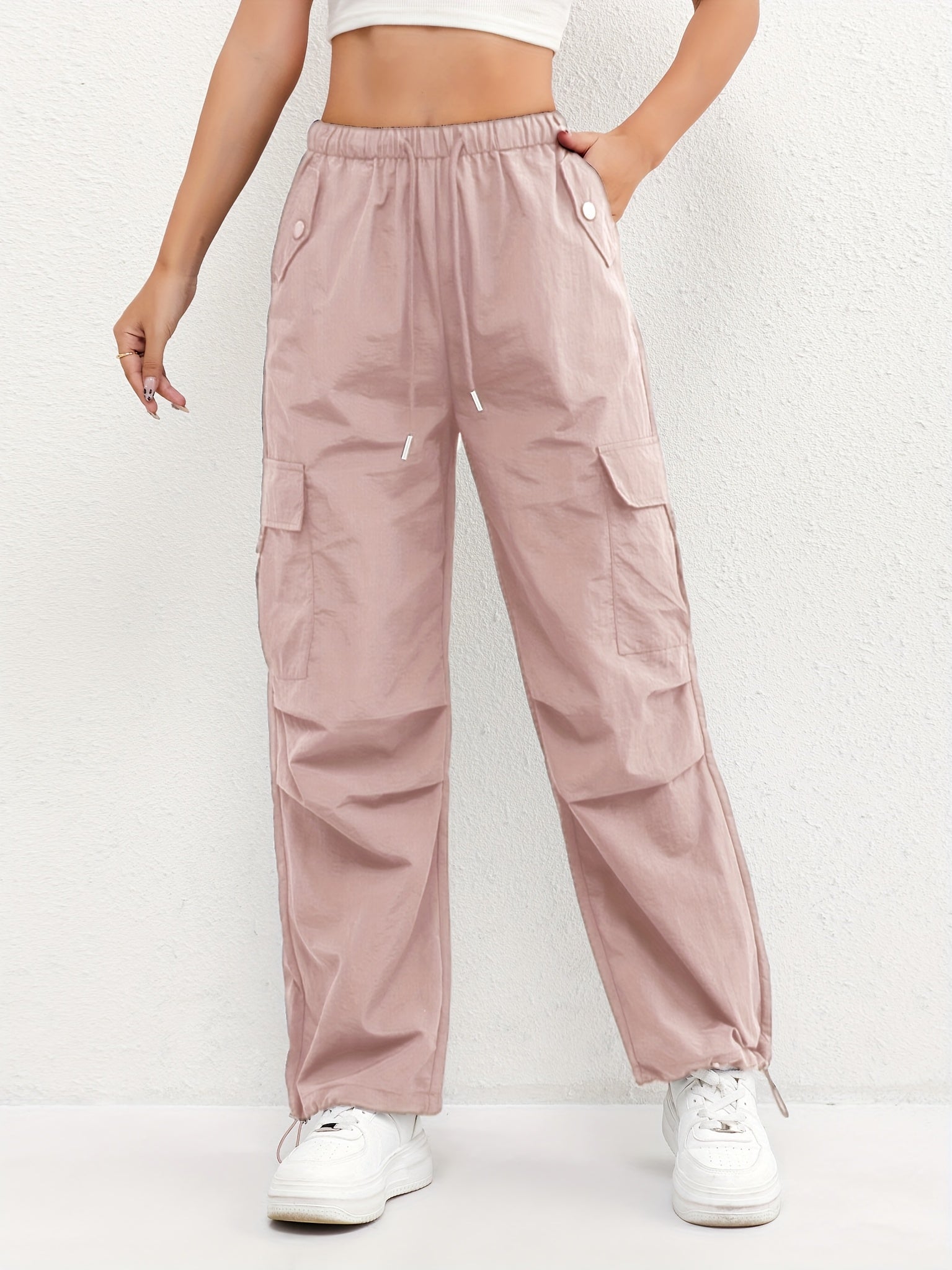 Dames Cargobroek met Trekkoord en Zakken - Casual Broek