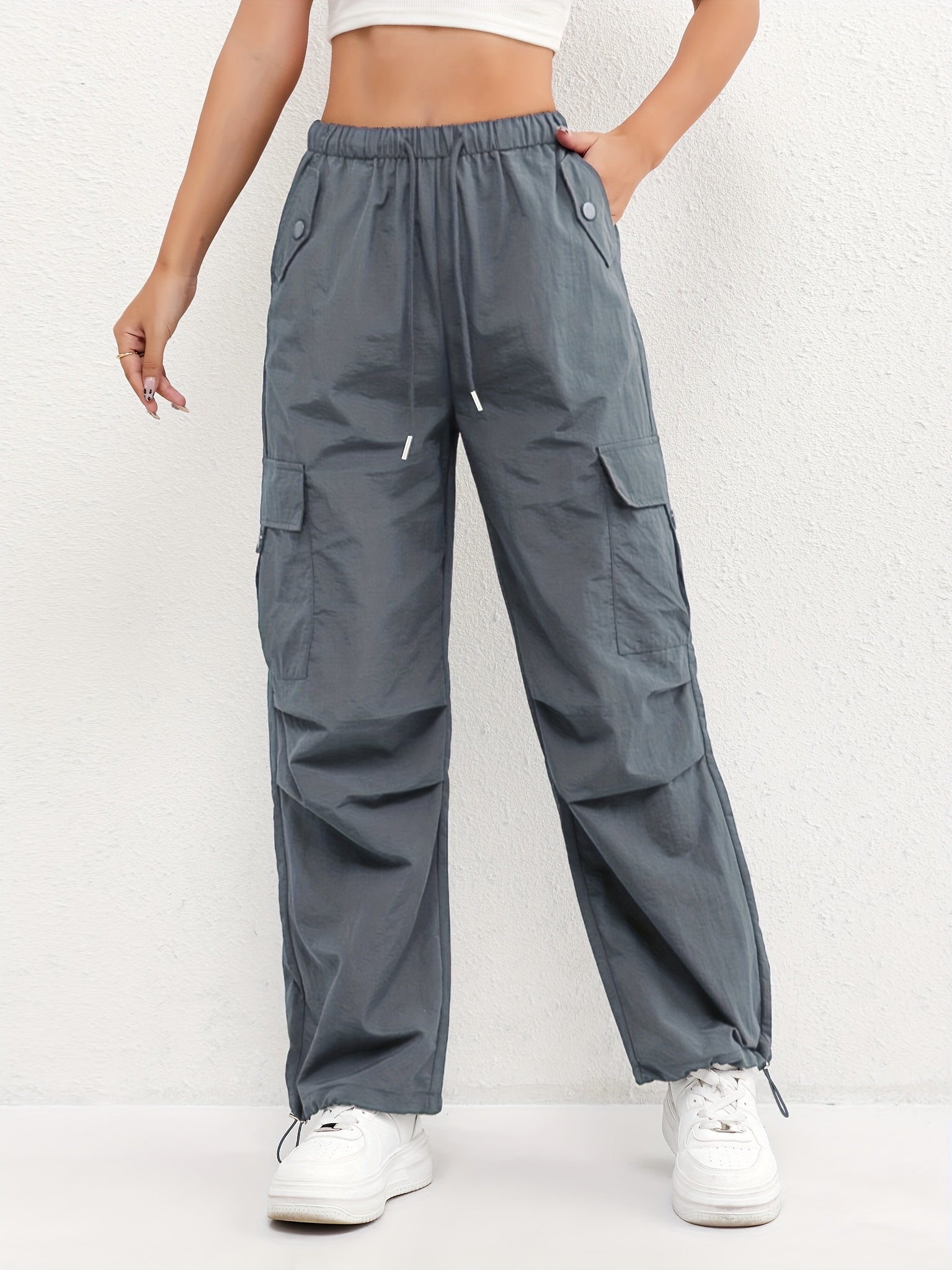Dames Cargobroek met Trekkoord en Zakken - Casual Broek