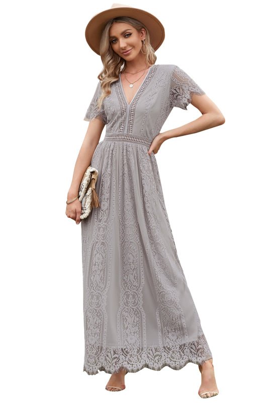 Marieke | Vrouwen Maxi Jurk met Kanten Detail – Elegant, Tijdloos en Chic