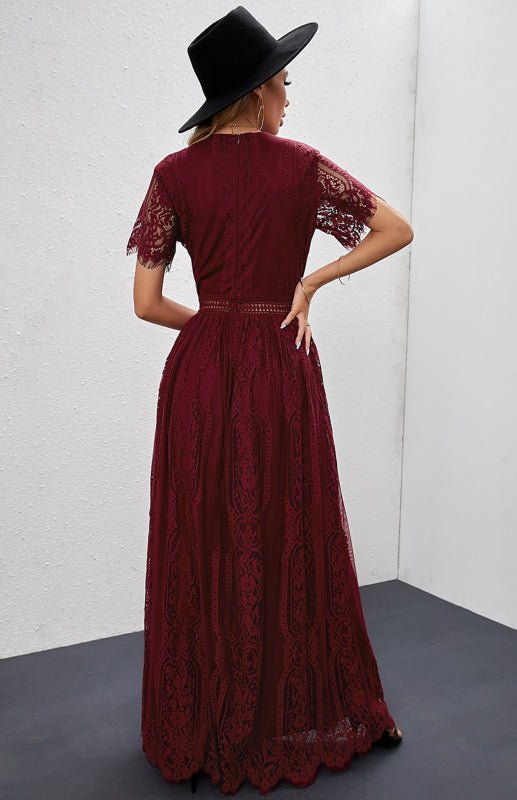 Marieke | Vrouwen Maxi Jurk met Kanten Detail – Elegant, Tijdloos en Chic