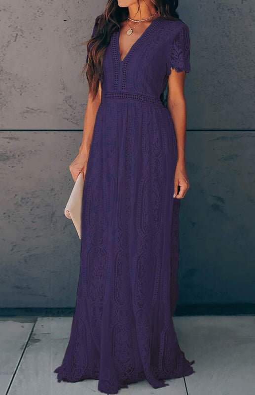 Marieke | Vrouwen Maxi Jurk met Kanten Detail – Elegant, Tijdloos en Chic