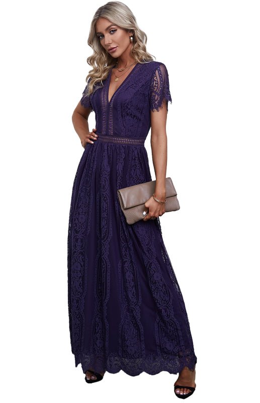 Marieke | Vrouwen Maxi Jurk met Kanten Detail – Elegant, Tijdloos en Chic