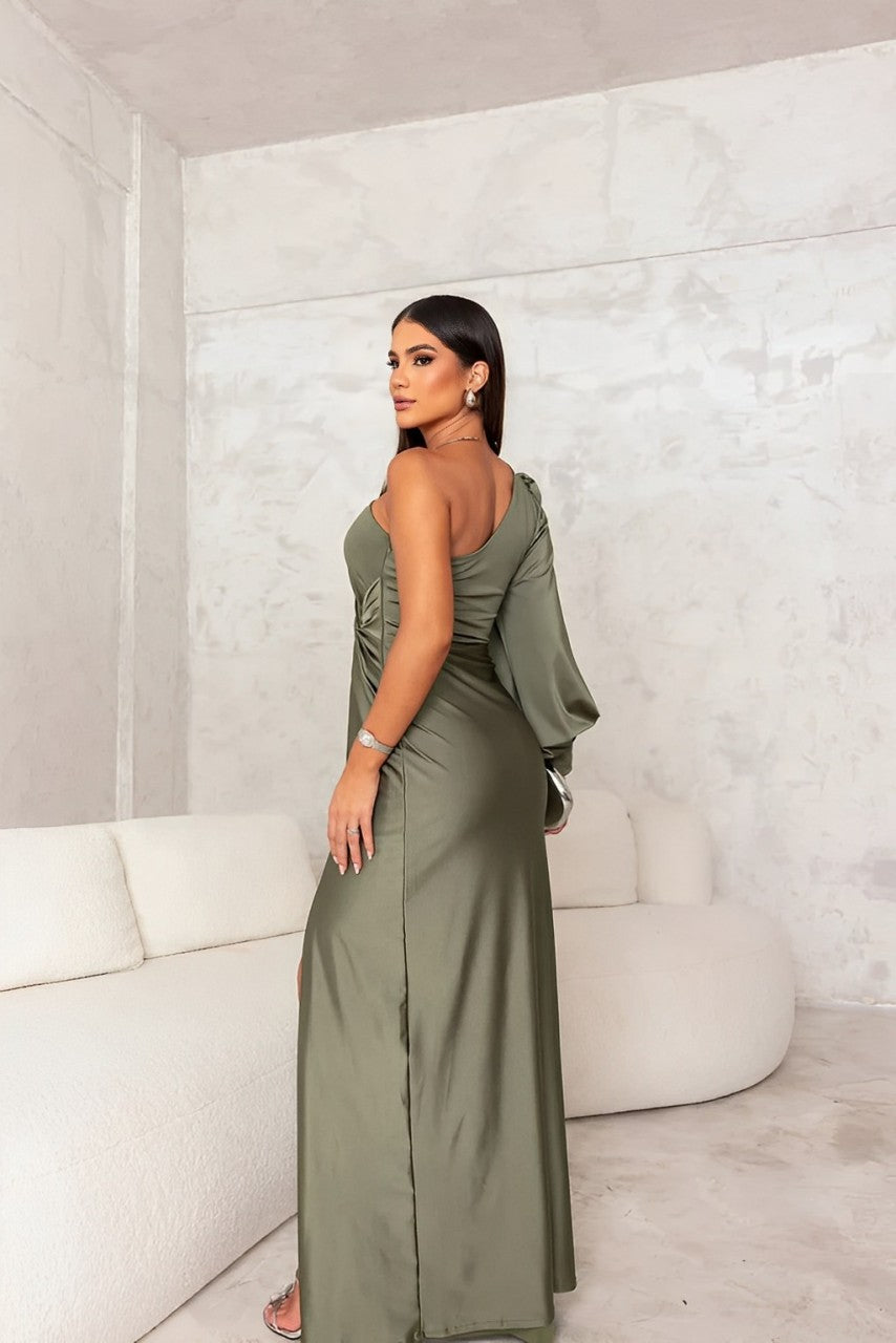 Clarissa | Dames One‑Shoulder Jurk met Asymmetrisch Design – Elegante Avondjurk voor Zelfverzekerde Looks
