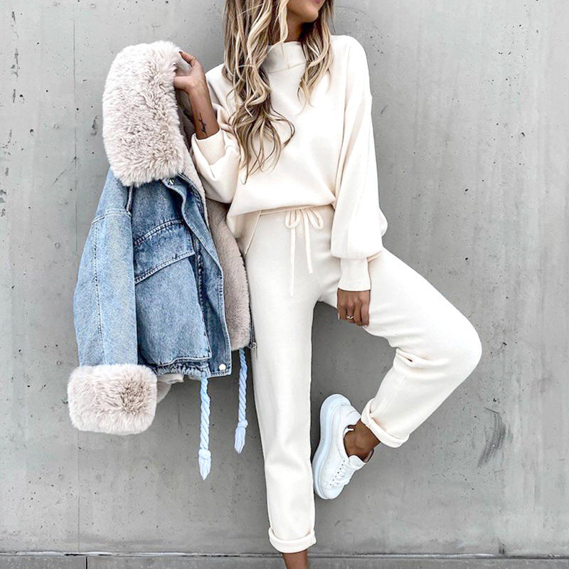 Dames Relaxed Fit Huispak - Zachte Loungewear Set, 2-delig Thuispak voor Lounge en Casual