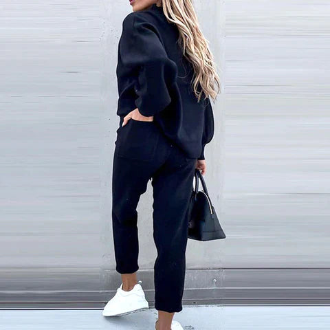 Dames Relaxed Fit Huispak - Zachte Loungewear Set, 2-delig Thuispak voor Lounge en Casual