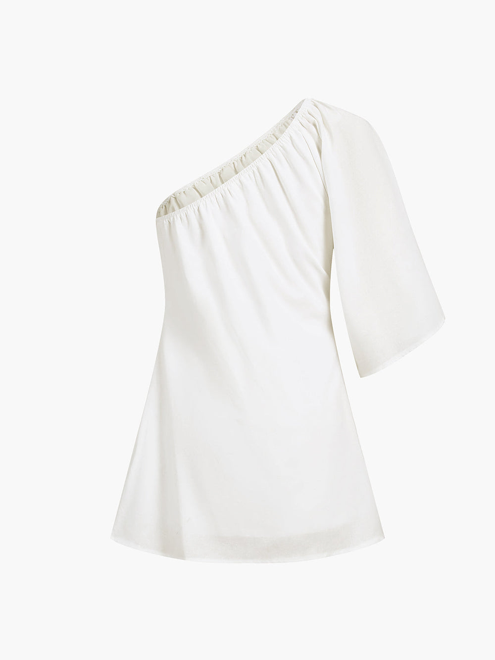 Zanna - Katoen Linnen One Sleeve Korte Jurk