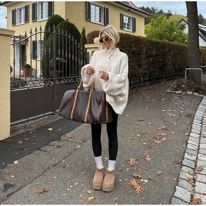 Zara - Oversized Cardigan Met Gouden Knopen