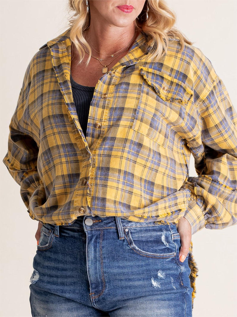 Zeb Geblokte blouse dames | Geblokt overhemd met moderne pasvorm en zacht materiaal