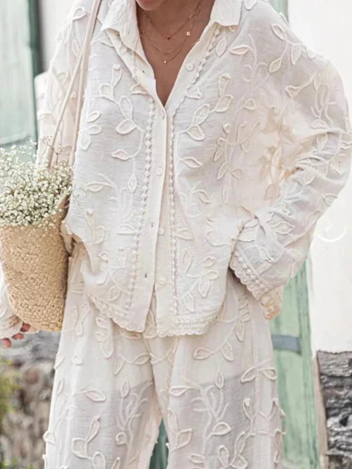 Zenzi - Geborduurde Tweedelige Set