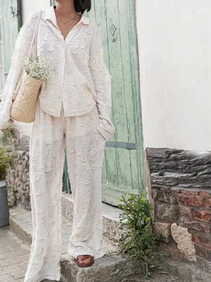 Zenzi - Geborduurde Tweedelige Set