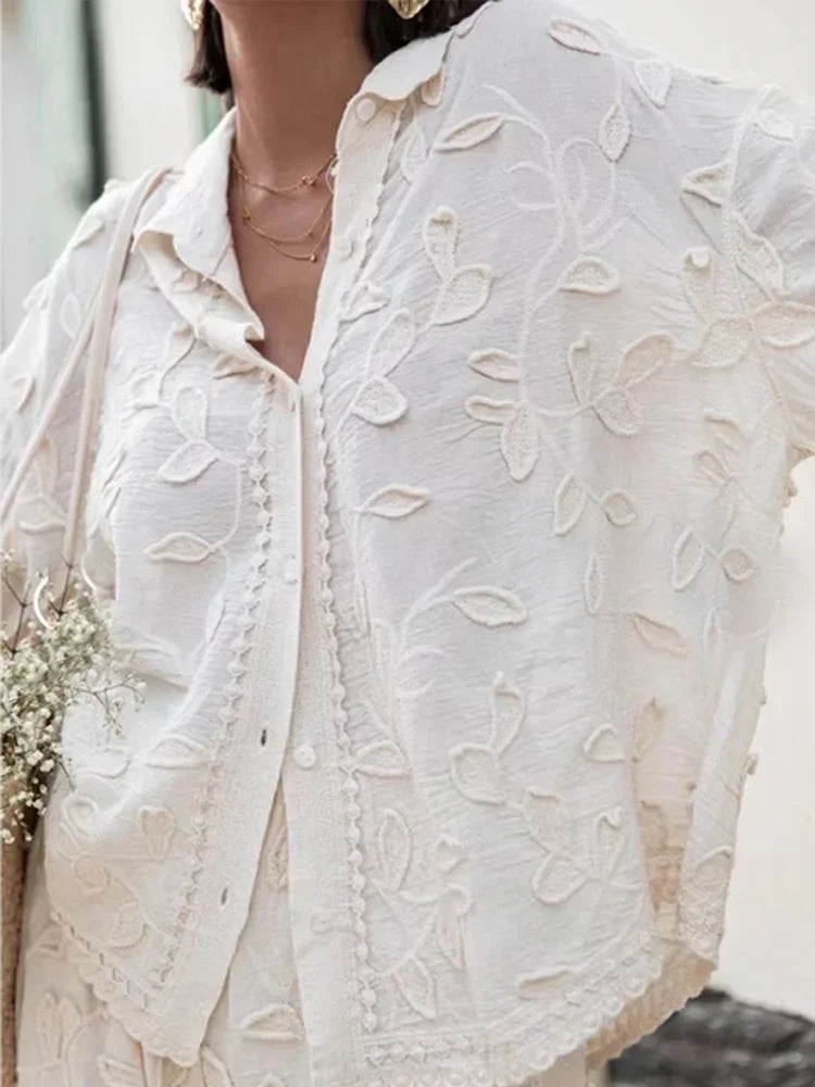 Zenzi - Geborduurde Tweedelige Set