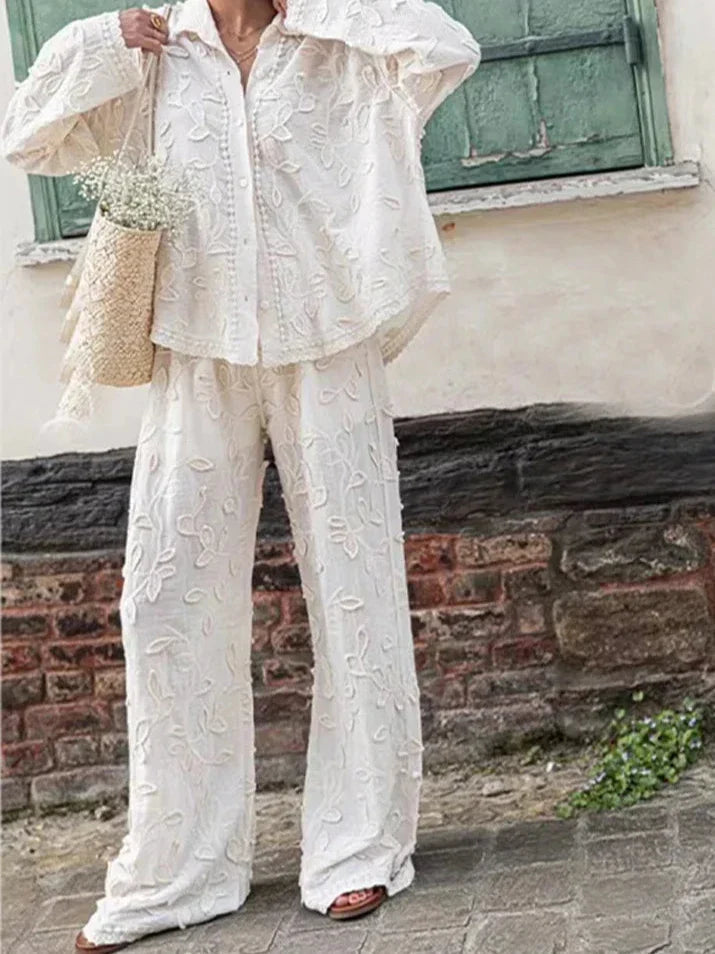 Zenzi - Geborduurde Tweedelige Set