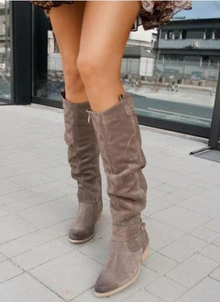 Kniehoge Dameslaarzen met Trendy Elegante Look – Comfort & Stijl in Eén