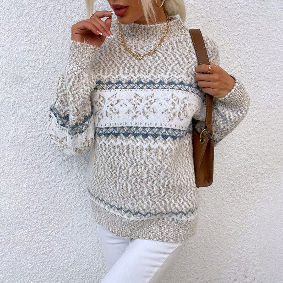 Zinnia Warme Trui | Damestrui met Noors patroon en zachte stof