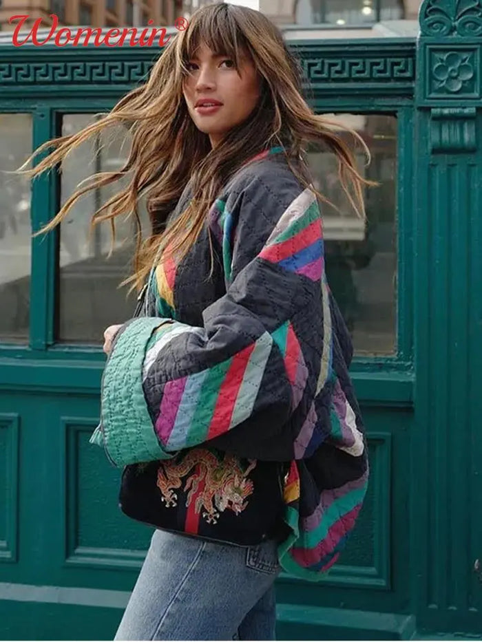 Zeline - Retro Gewatteerde Oversized Jas