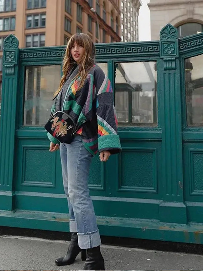 Zeline - Retro Gewatteerde Oversized Jas
