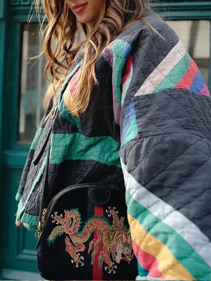 Zeline - Retro Gewatteerde Oversized Jas