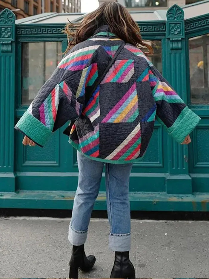 Zeline - Retro Gewatteerde Oversized Jas