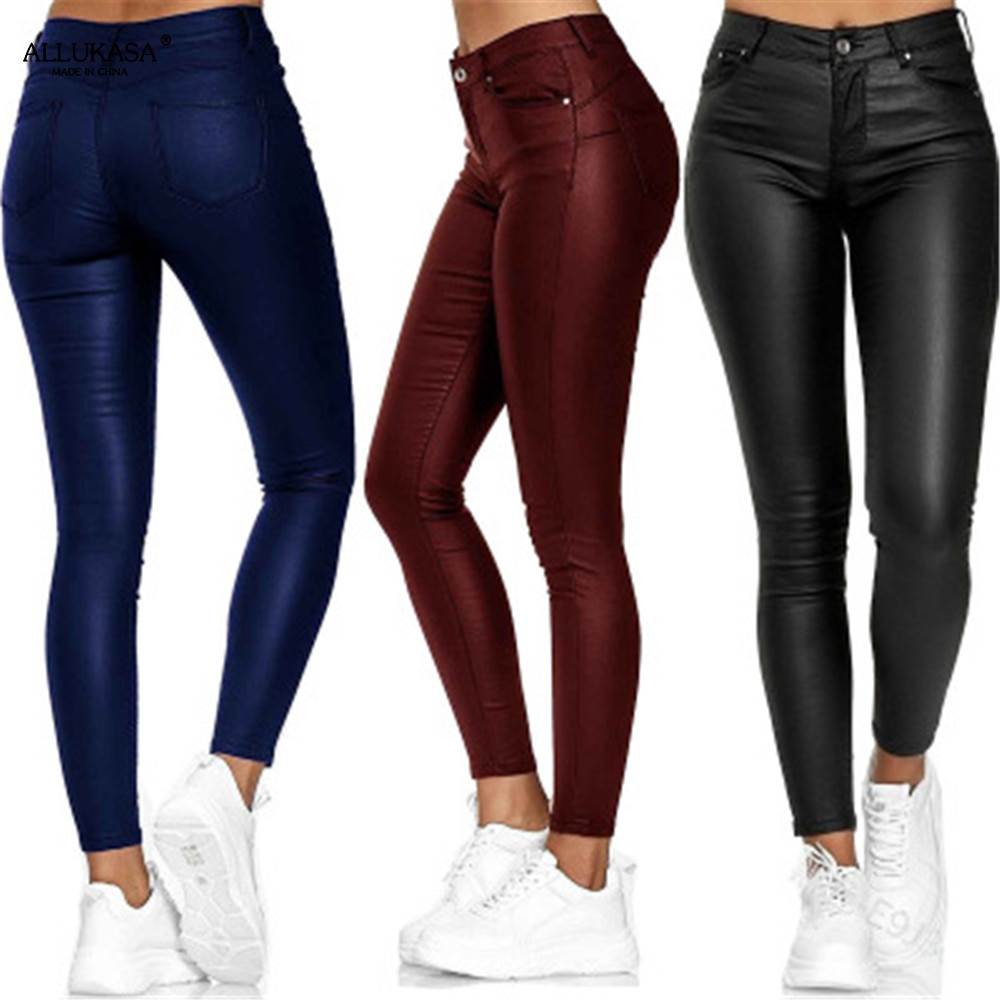 Jeltje | Dames Lederbroek – High-Waist Stretch met figuurvormende pasvorm