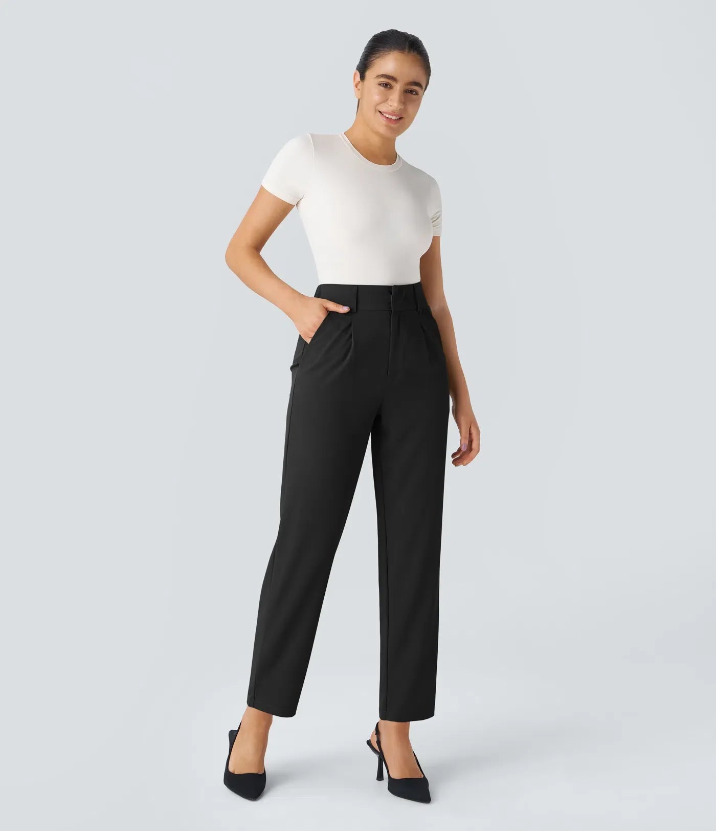 Hella Broek | Dames broek met hoge taille van zachte en elastische stof
