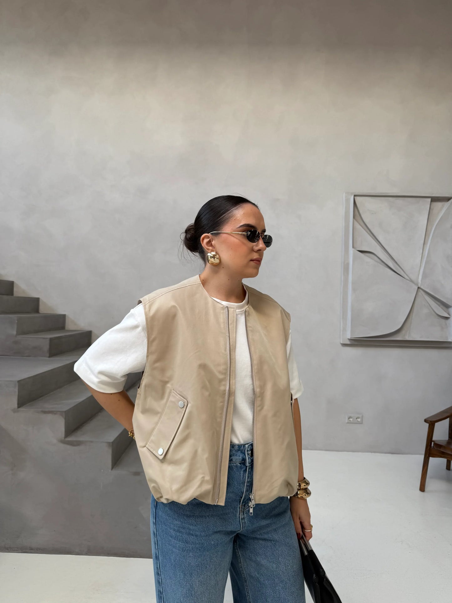 Mouwloze bodywarmer voor Dames