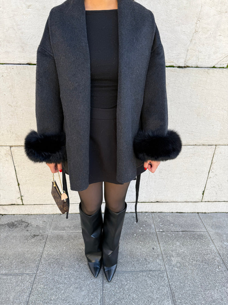 Faya Jas Dames | Dames Winterjas met Faux Fur en Elegante Tailleceintuur