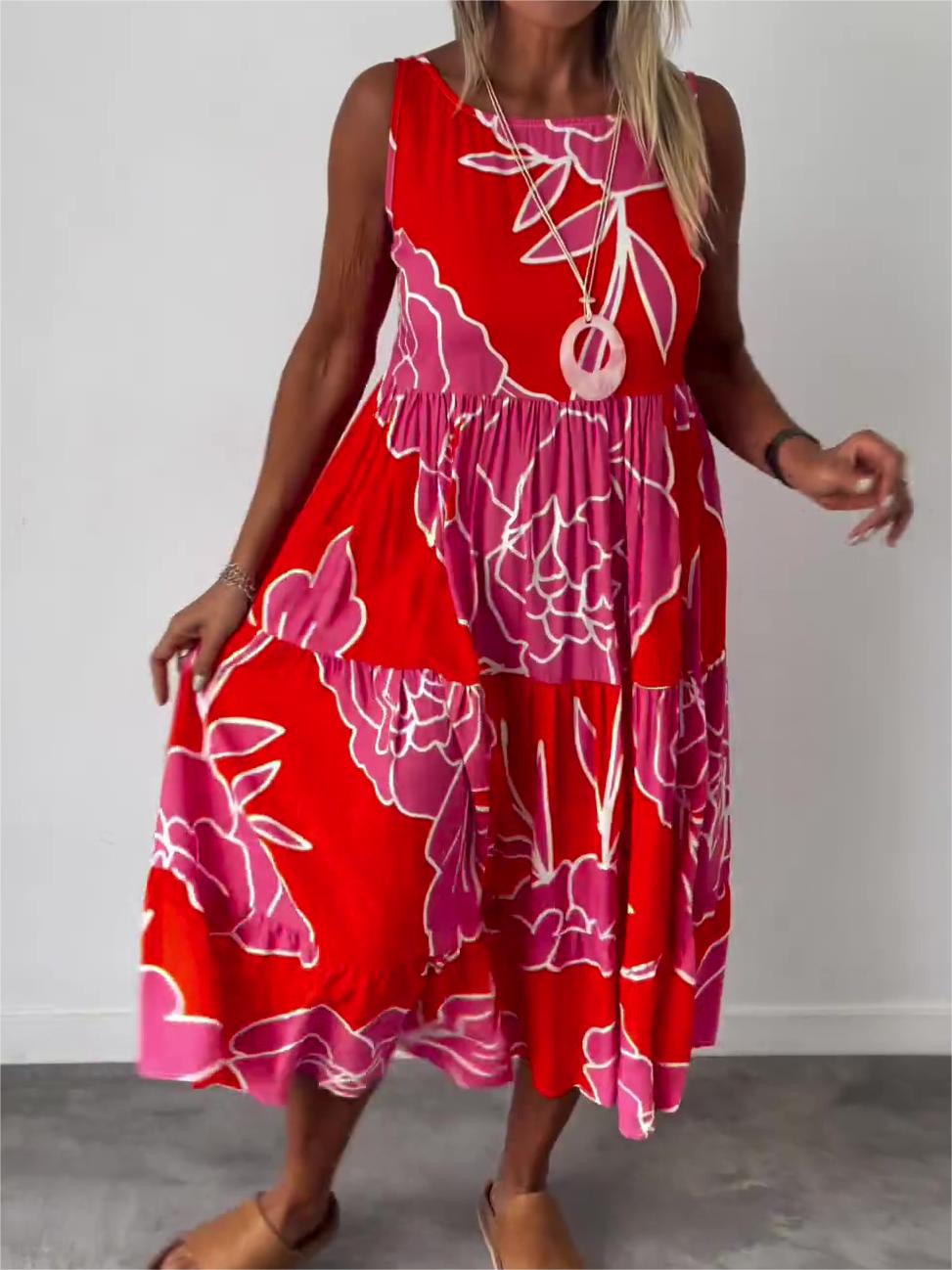 Ineke | Dames off‑shoulder jurk met print – casual chic look
