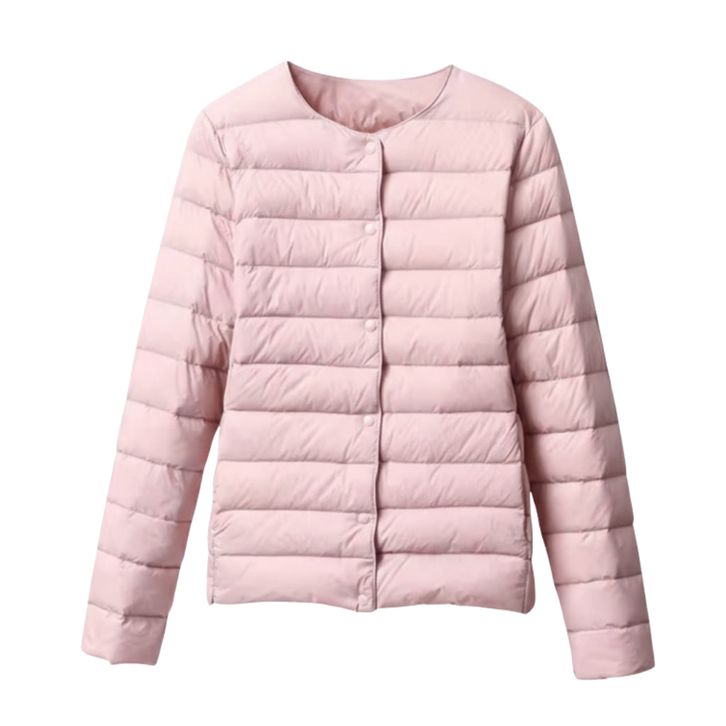 Dames Gevoerde Puffer Jacket – Lichtgewicht, Casual voor Lente en Herfst