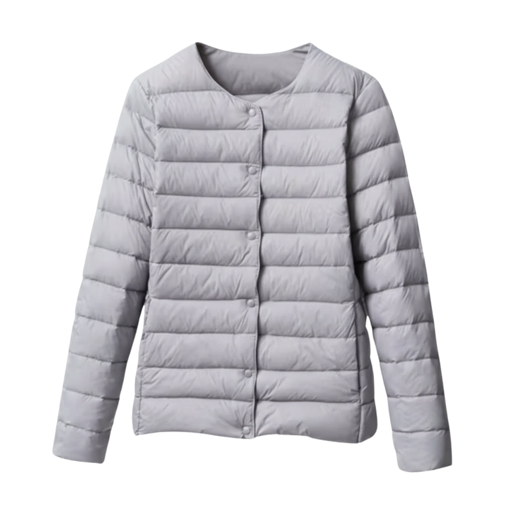Dames Gevoerde Puffer Jacket – Lichtgewicht, Casual voor Lente en Herfst