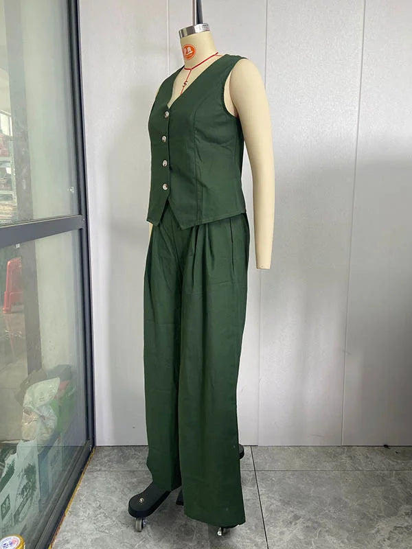 Marie Set | Tweedelige damesoutfit met elegante top en broek in casual chique stijl