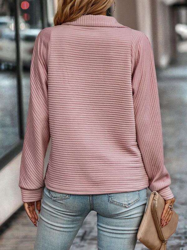 Dames halfzip trui | V-hals met ritssluiting en comfortabele pasvorm