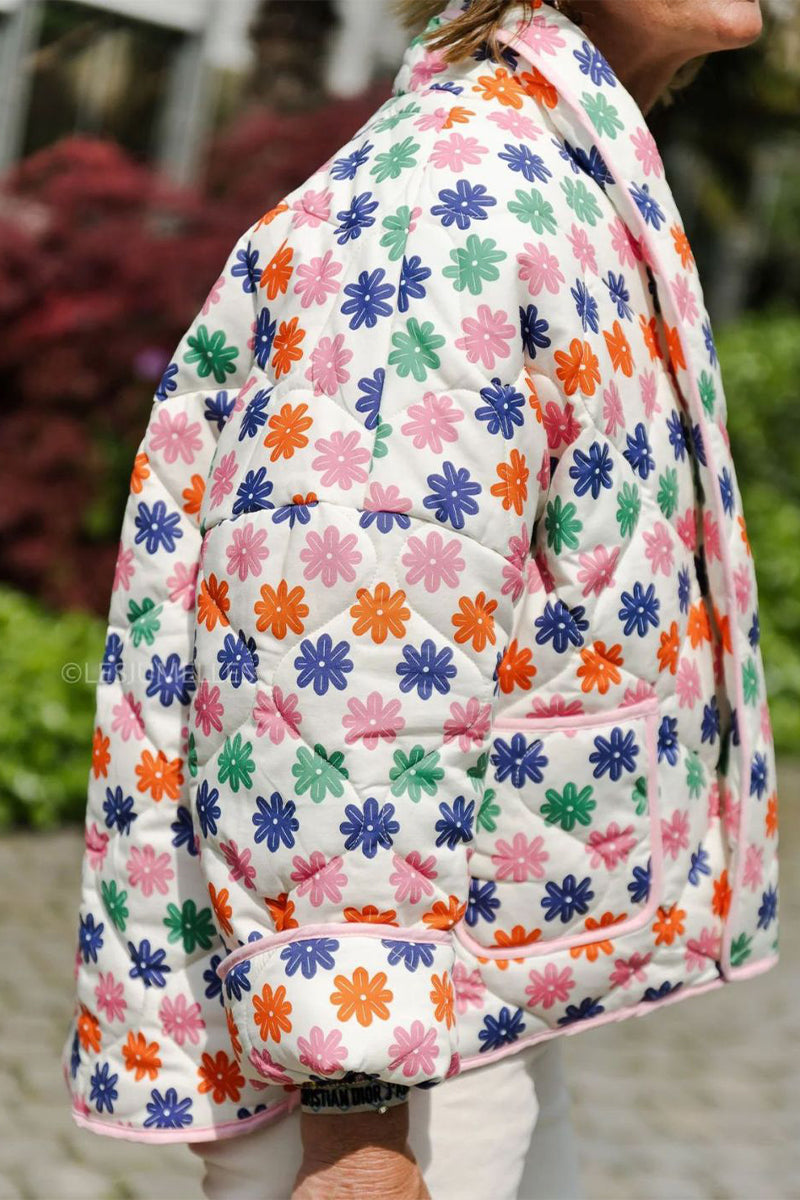 Renske | Casual Gebloemde Cardigan voor Dames met Lange Mouwen en Zakjes
