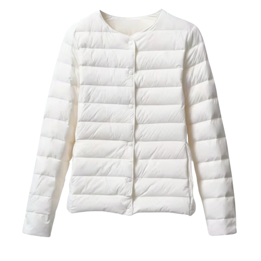 Dames Gevoerde Puffer Jacket – Lichtgewicht, Casual voor Lente en Herfst