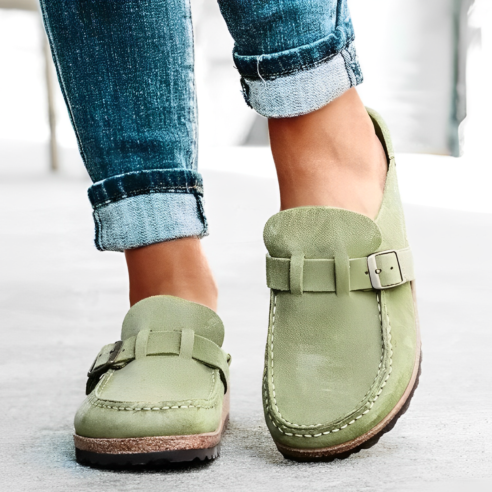 Herlinde | Dames Sandalen met Korkvoetbed – Stijlvolle & Comfortabele Stadssandal