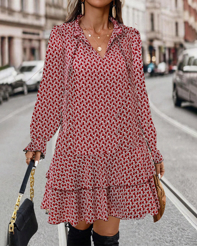 Maan - Elegante Lange Mouwen Jurk