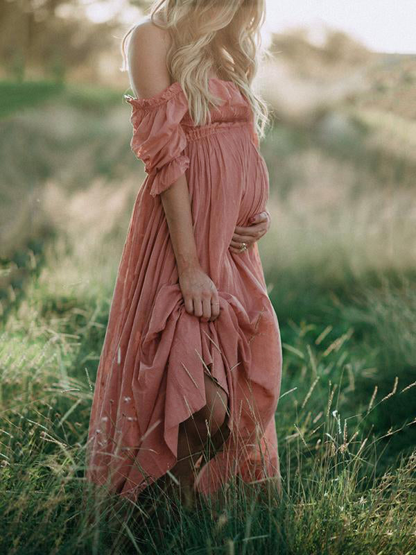 Anne-elise | Off-Shoulder Maxi Zwangerschapsjurk
