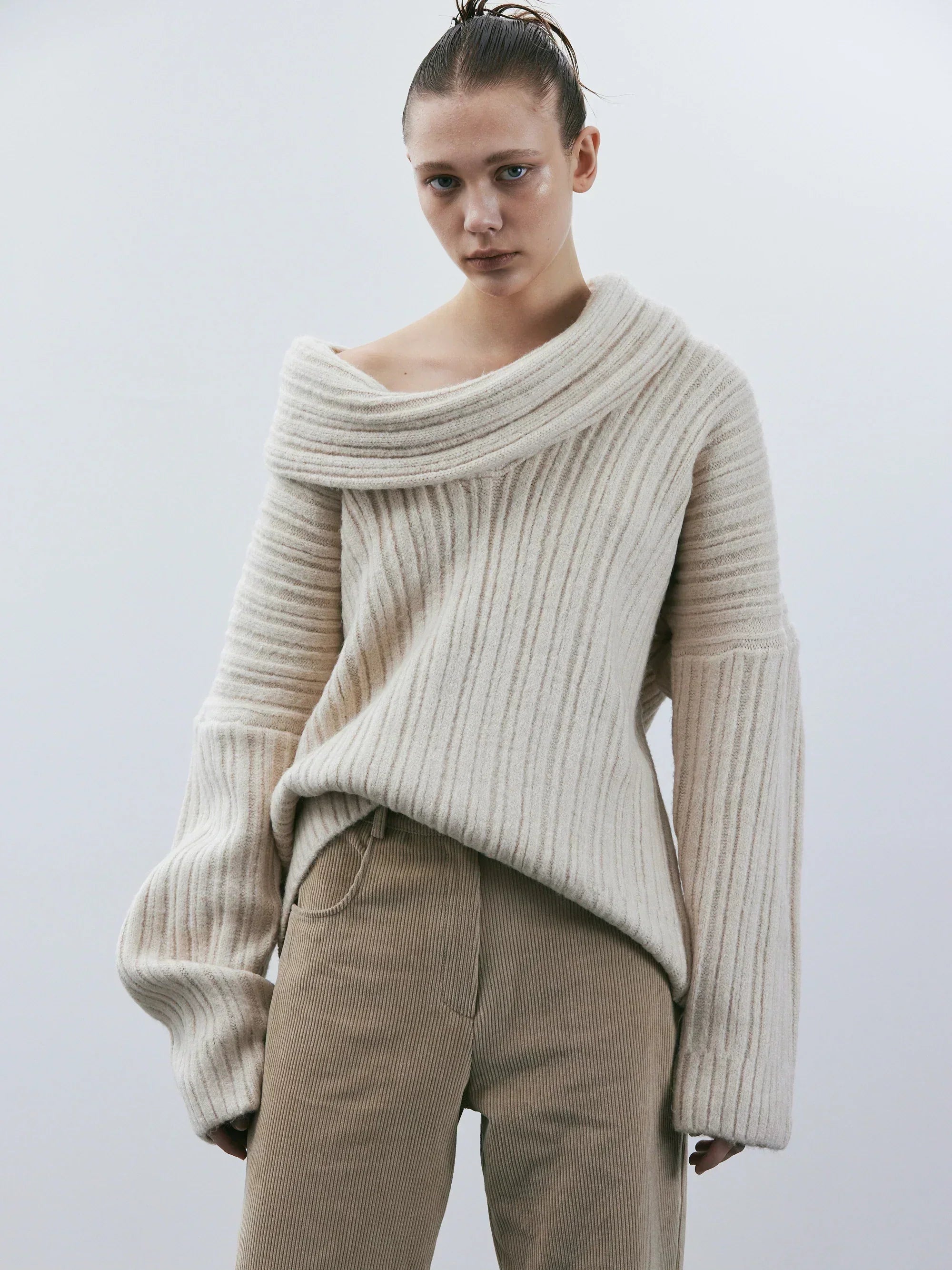 Oversized Wollen Trui | Dames Trui met Ademend Warmtecomfort en Klassiek Breipatroon