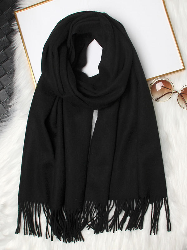 Dikra Wollen Sjaal | Dames Sjaal met Elegante Franje en Luxe Warmte