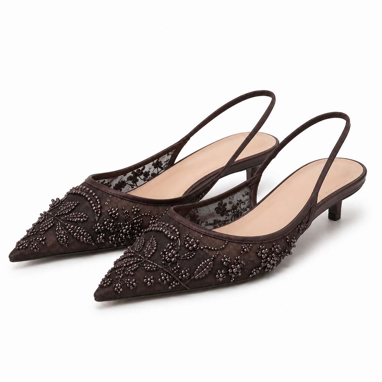 Dames Slim Fit Heels – Geschikt voor Feestelijke Gelegenheden, Met Borduursels