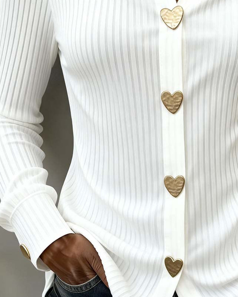 Dames Getailleerd Blouse – Met Knopen, Geschikt voor Casual en Werk