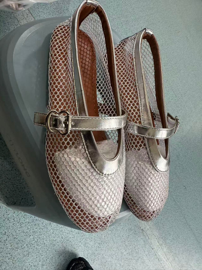 Dames Ballerina – Casual, Geschikt voor Lente en Zomer, Met Gespje en Comfortabele Pasvorm