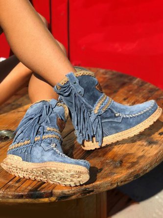 Boho westernlaarzen met franjes