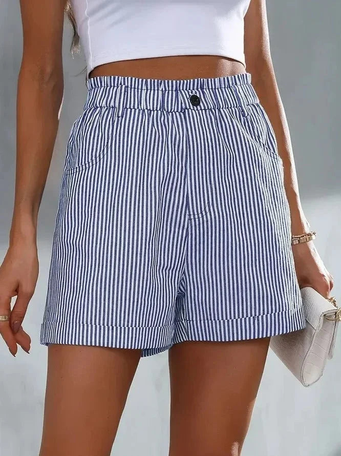 JELTE | Casual Gestreepte Korte Broek voor Dames