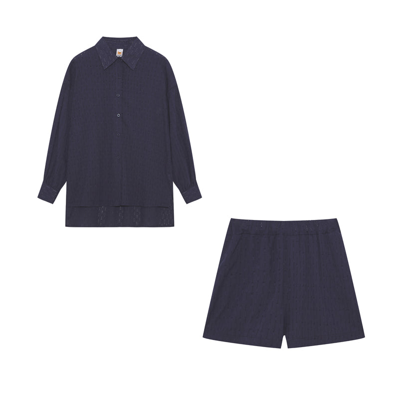 Amila - Dames set met losvallende blouse en luchtige short