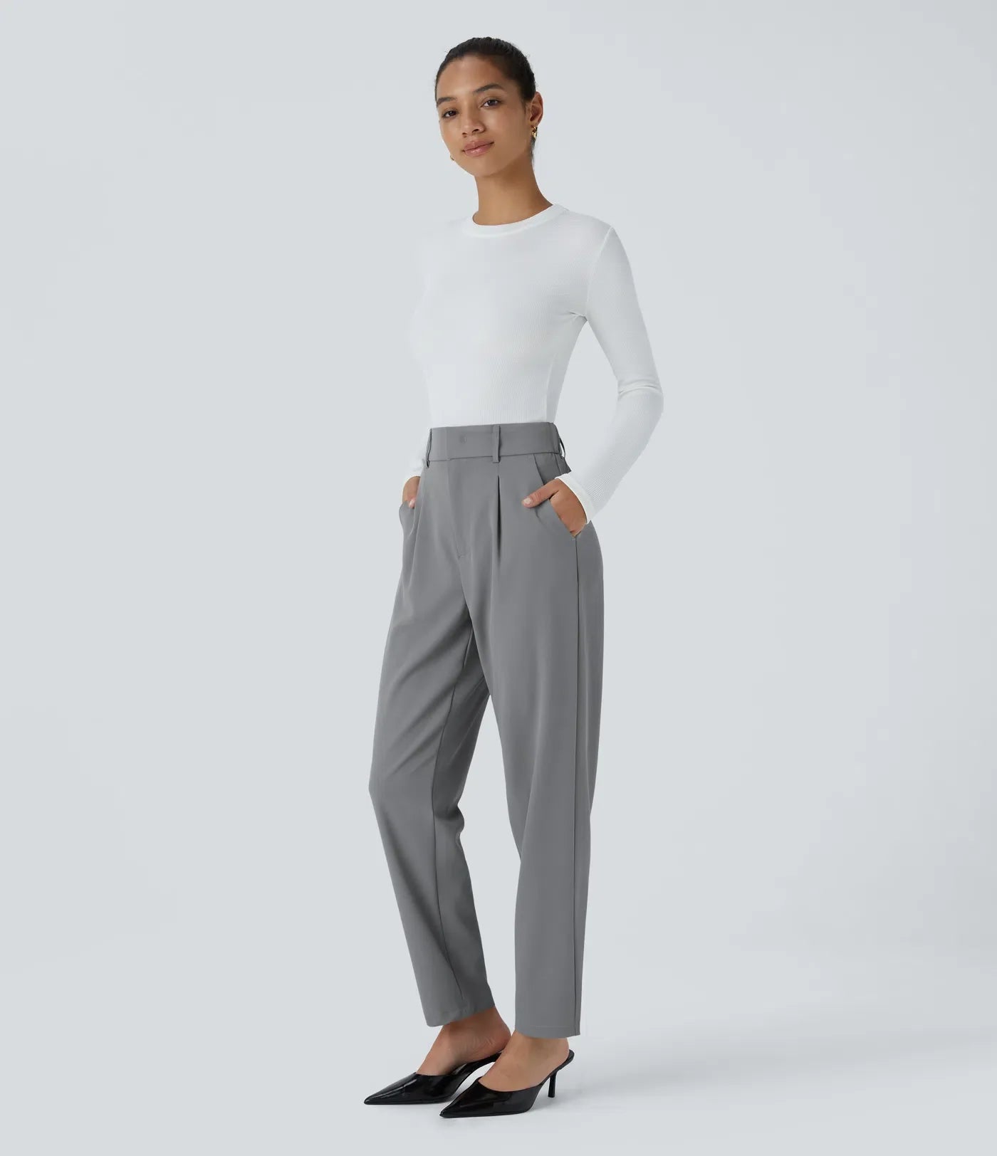 Hella Broek | Dames broek met hoge taille van zachte en elastische stof